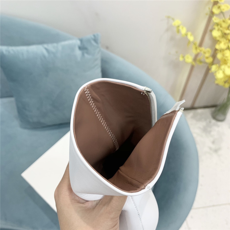 amina muaddi pointed toe heeled booties