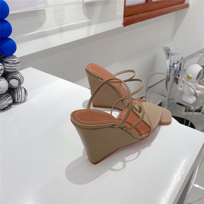 Amina Muaddi Dupes wedge slippers