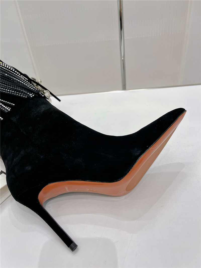 amina muaddi fringed long boots