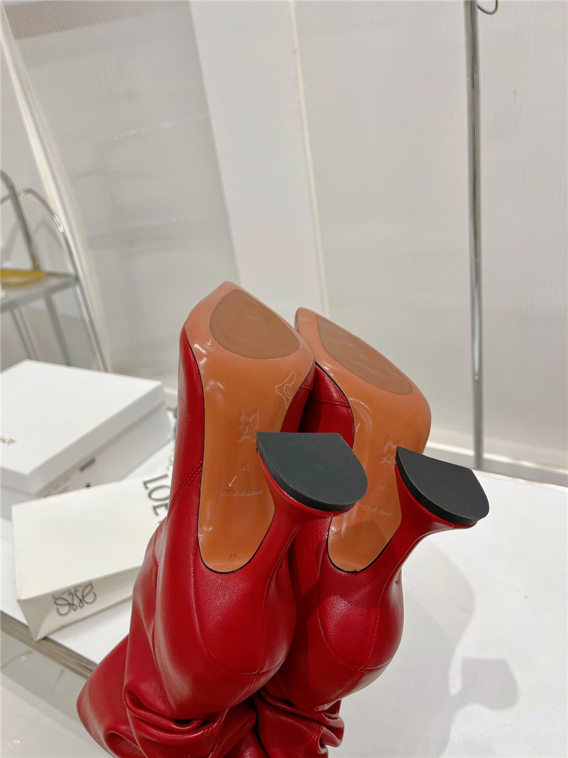 amina muaddi leather ankle boots