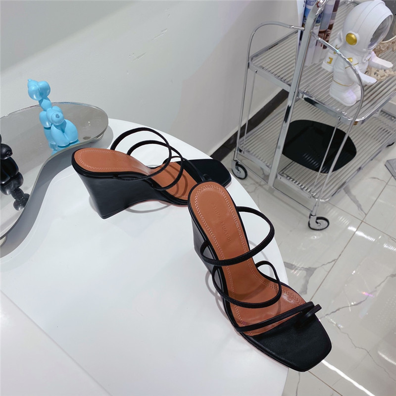 Amina Muaddi Dupes wedge slippers