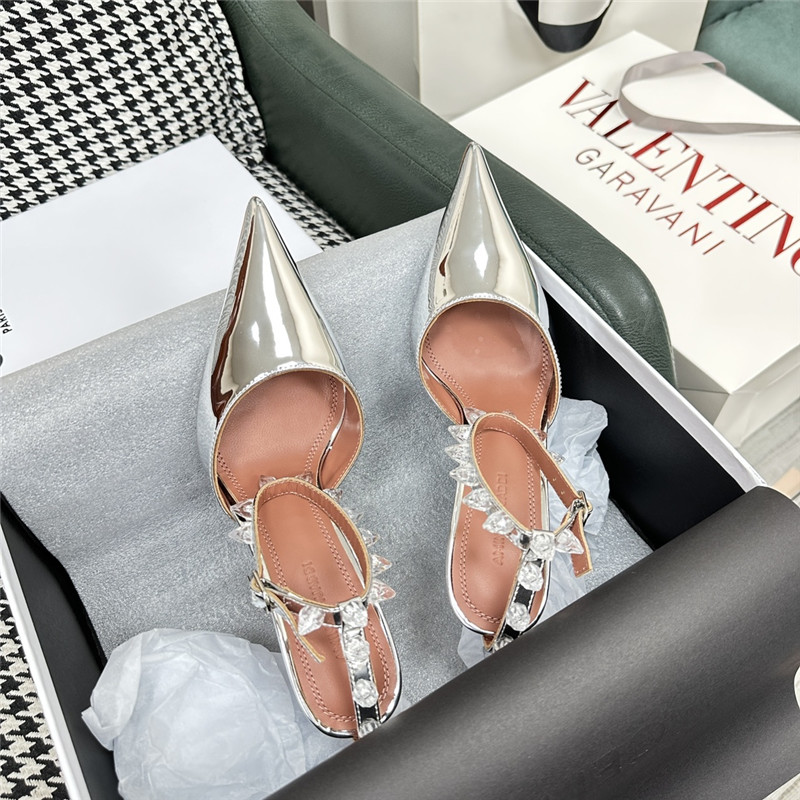 amina muaddi high heel sandals