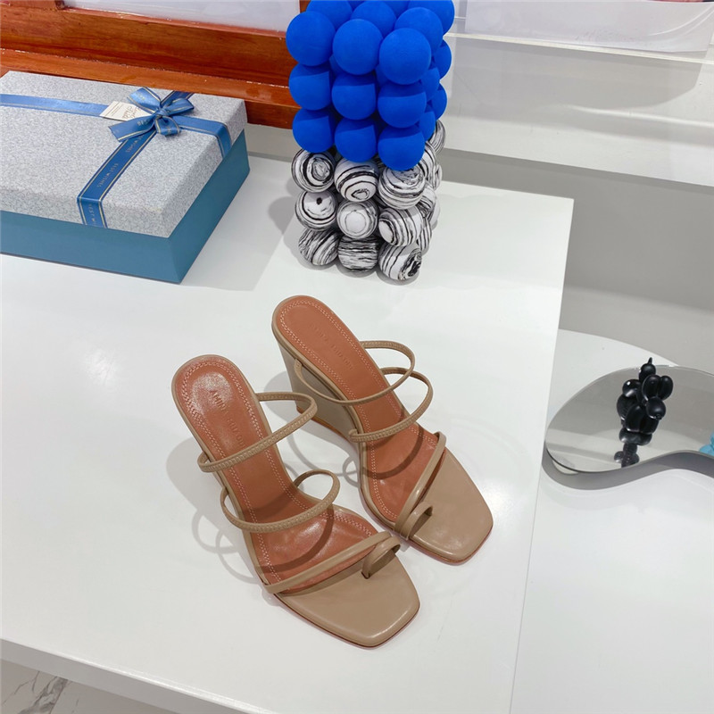 Amina Muaddi Dupes wedge slippers