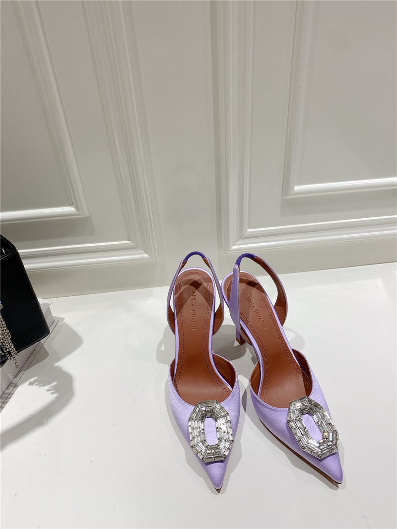 AMINA MUADDI high-end rhinestone original buckle pumps