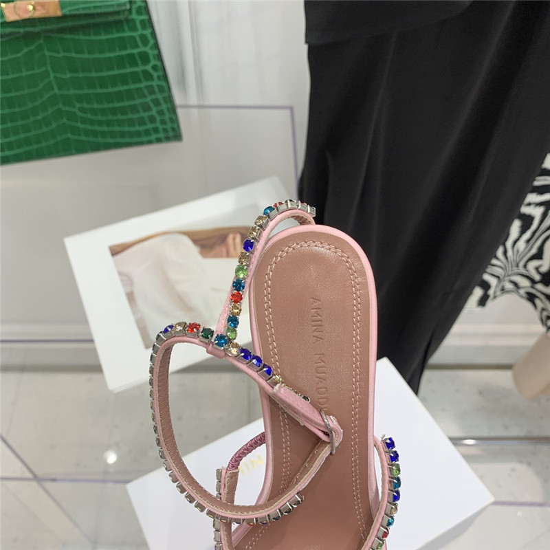 Amina Muaddi Dupes rhinestone heeled sandals