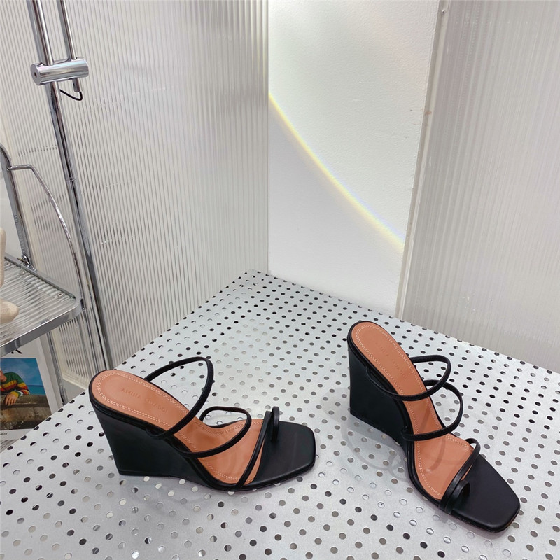 Amina Muaddi Dupes wedge slippers