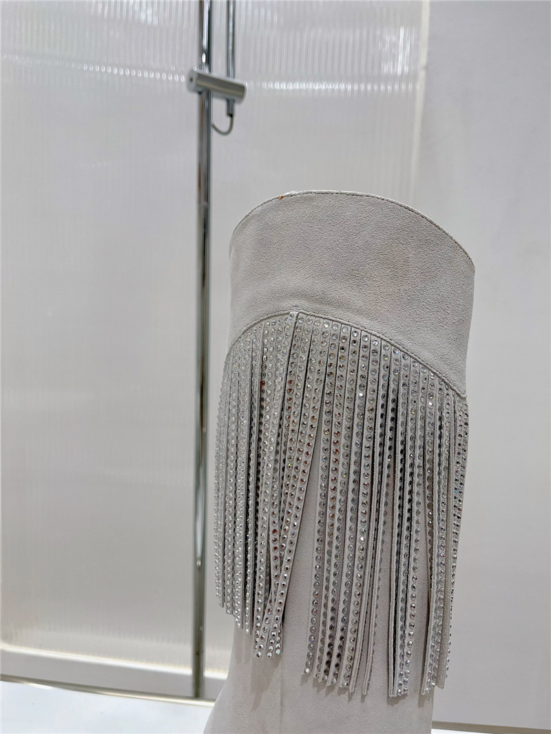 amina muaddi fringed long boots