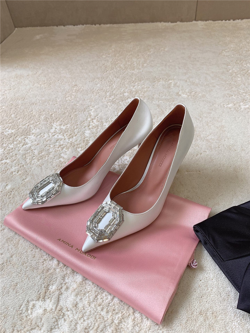 Amina Muaddi New Arrival Crystal Pumps