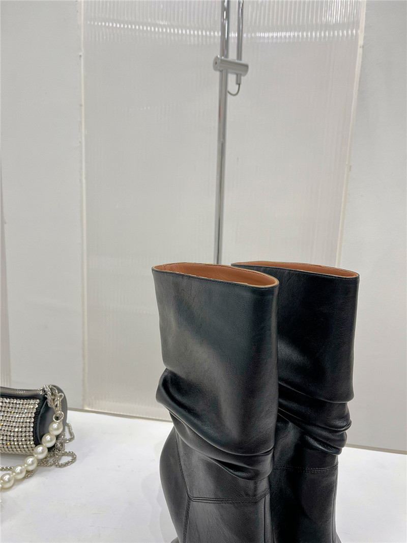 amina muaddi leather ankle boots