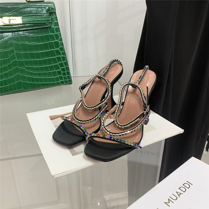 Amina Replica rhinestone heeled sandals