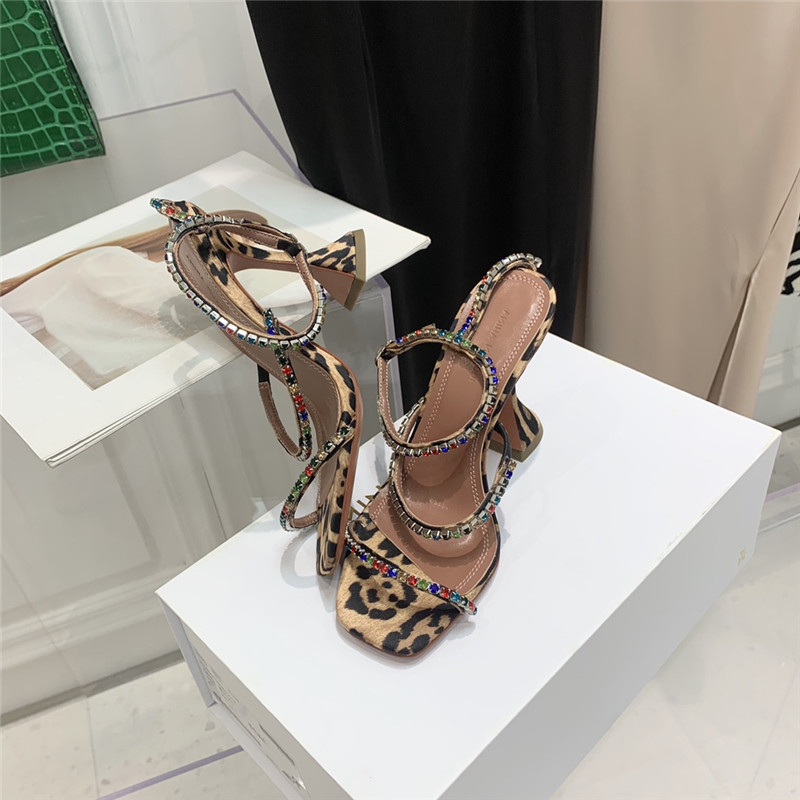 Amina Replica rhinestone heeled sandals