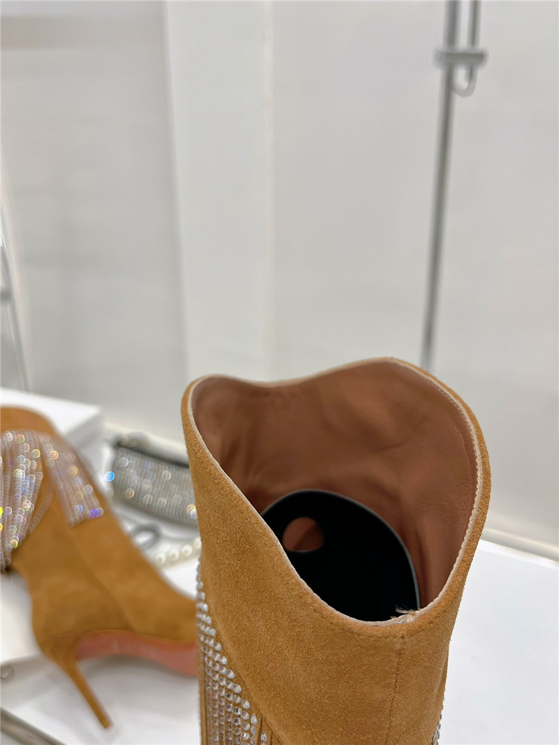 amina muaddi fringed long boots