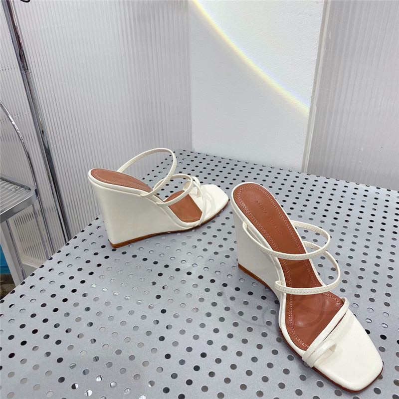 Amina Muaddi Dupes wedge slippers