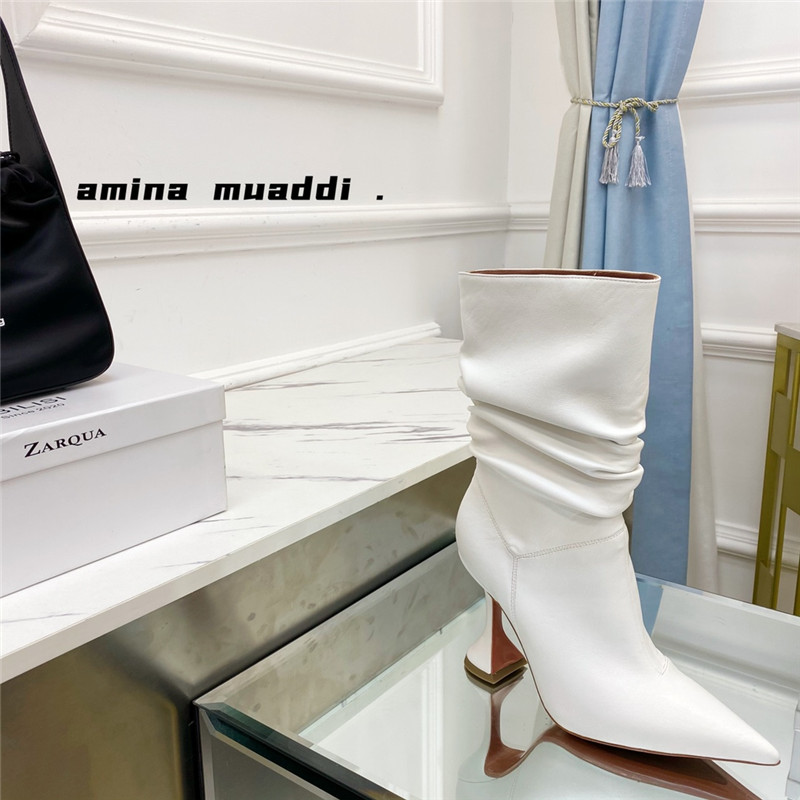 amina muaddi giorgia leather ankle boots