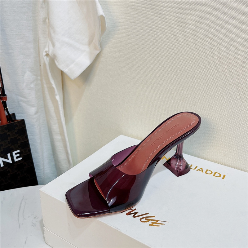 amina muaddi PVC heel pumps