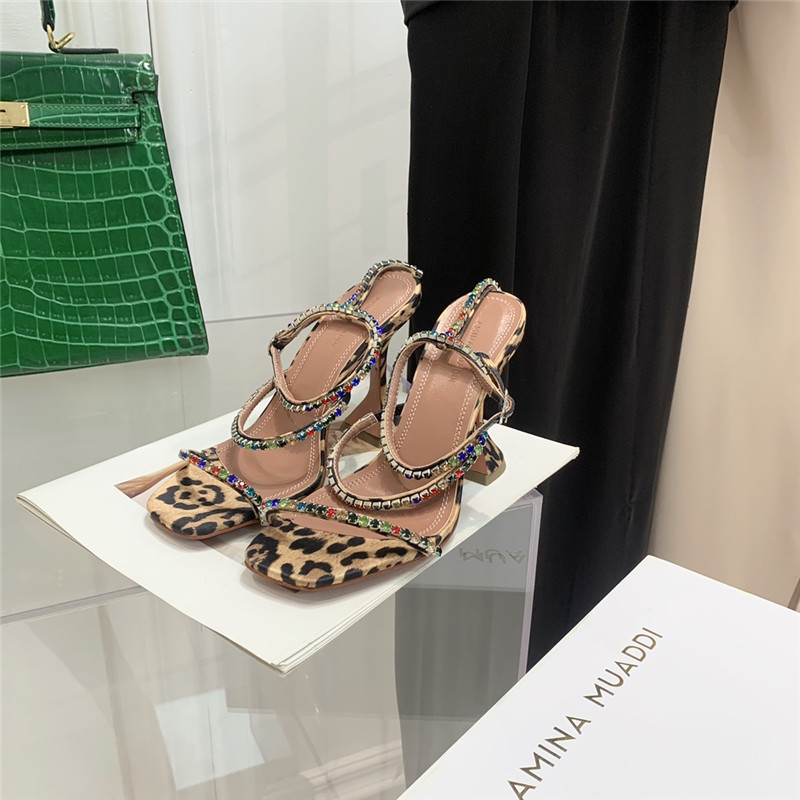 Amina Replica rhinestone heeled sandals