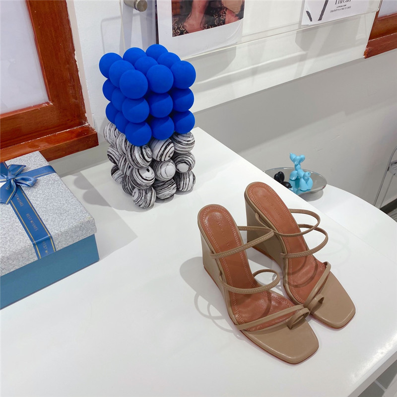 Amina Muaddi Dupes wedge slippers