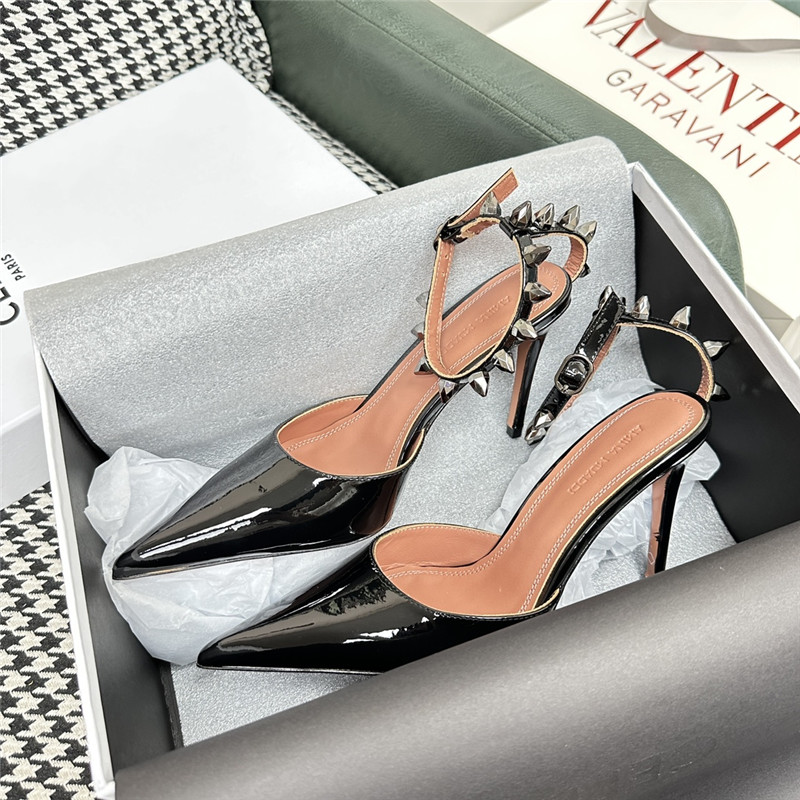 amina muaddi high heel sandals