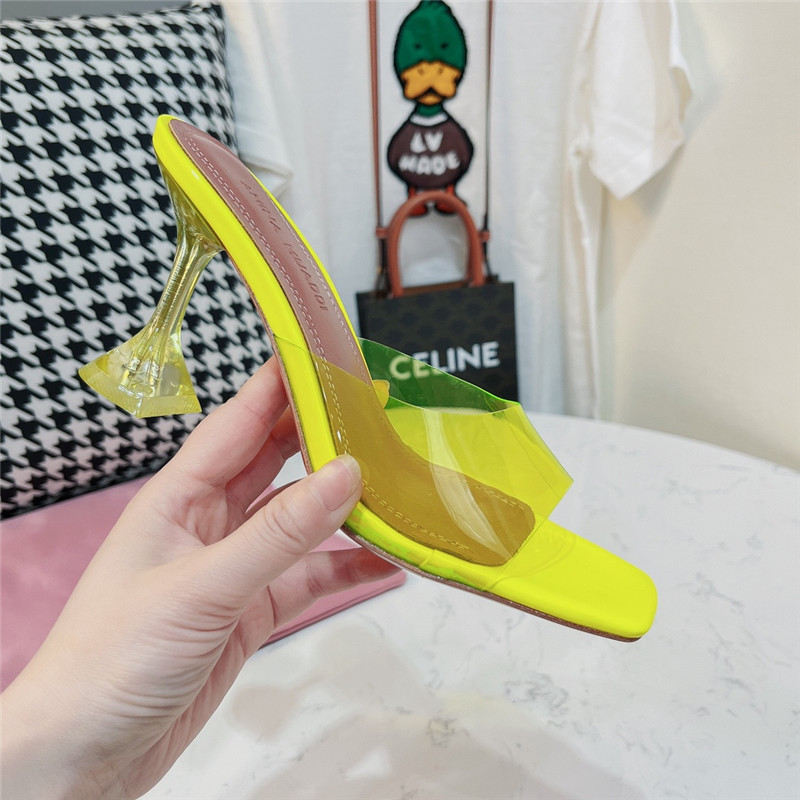 amina muaddi PVC heel pumps