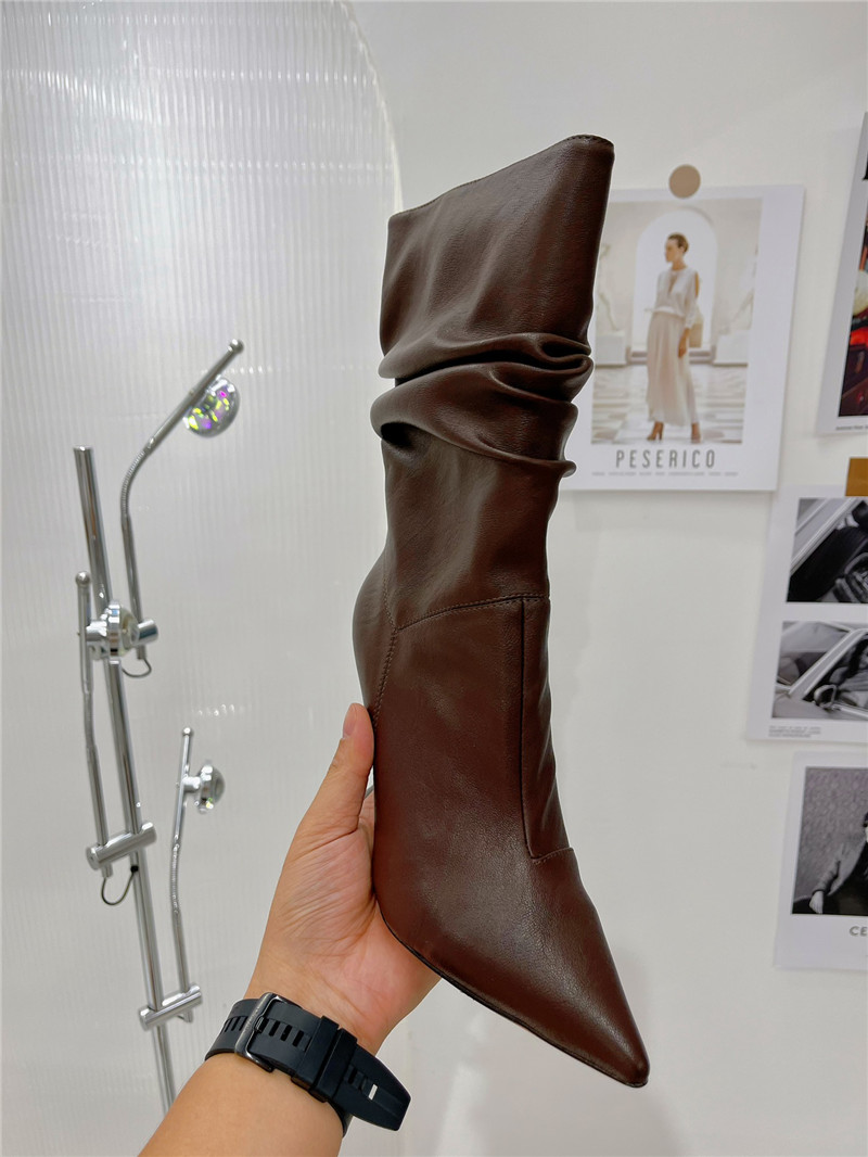 amina muaddi leather ankle boots