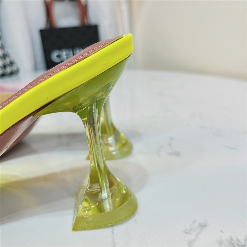 amina muaddi PVC heel pumps