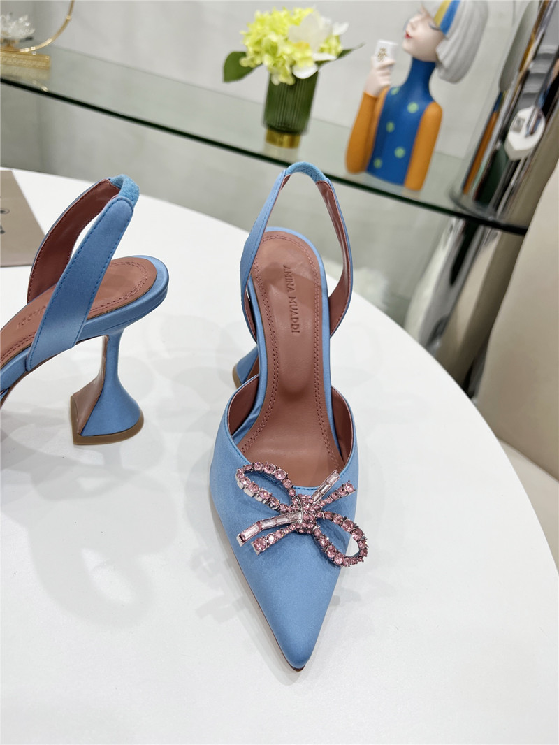 AMINA MUADDI high-end rhinestone original buckle pumps
