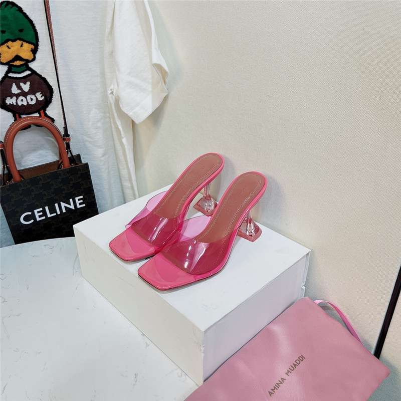 amina muaddi PVC heel pumps
