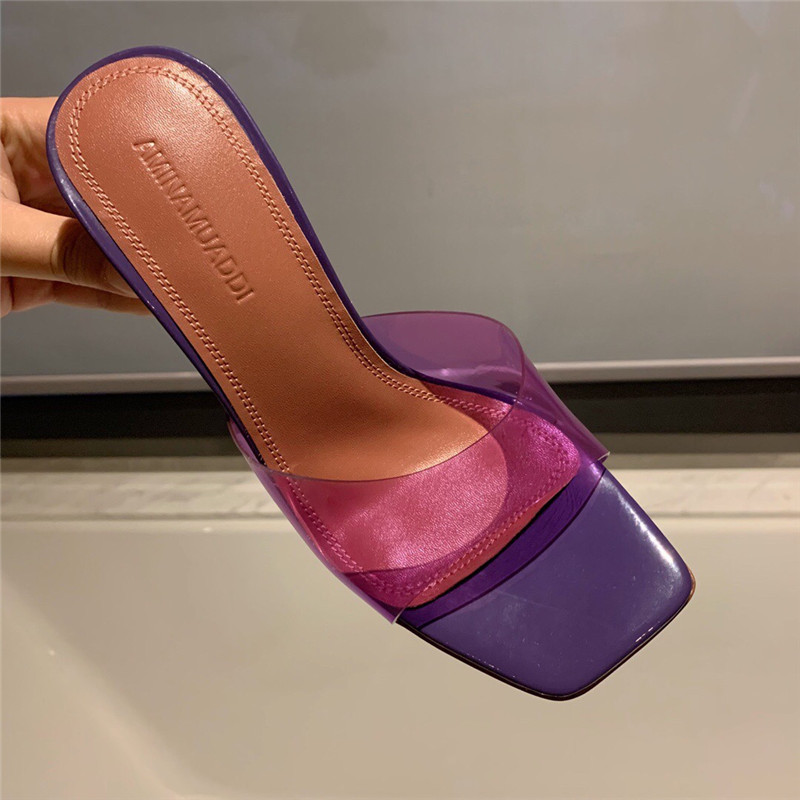 Amina Muaddi Dupes transparent bottom slippers