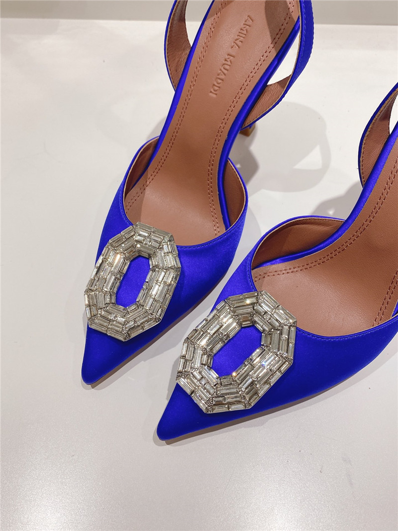 AMINA MUADDI high-end rhinestone original buckle pumps