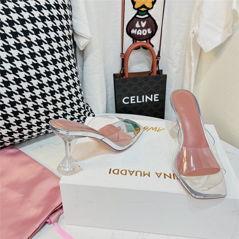 amina muaddi PVC heel pumps