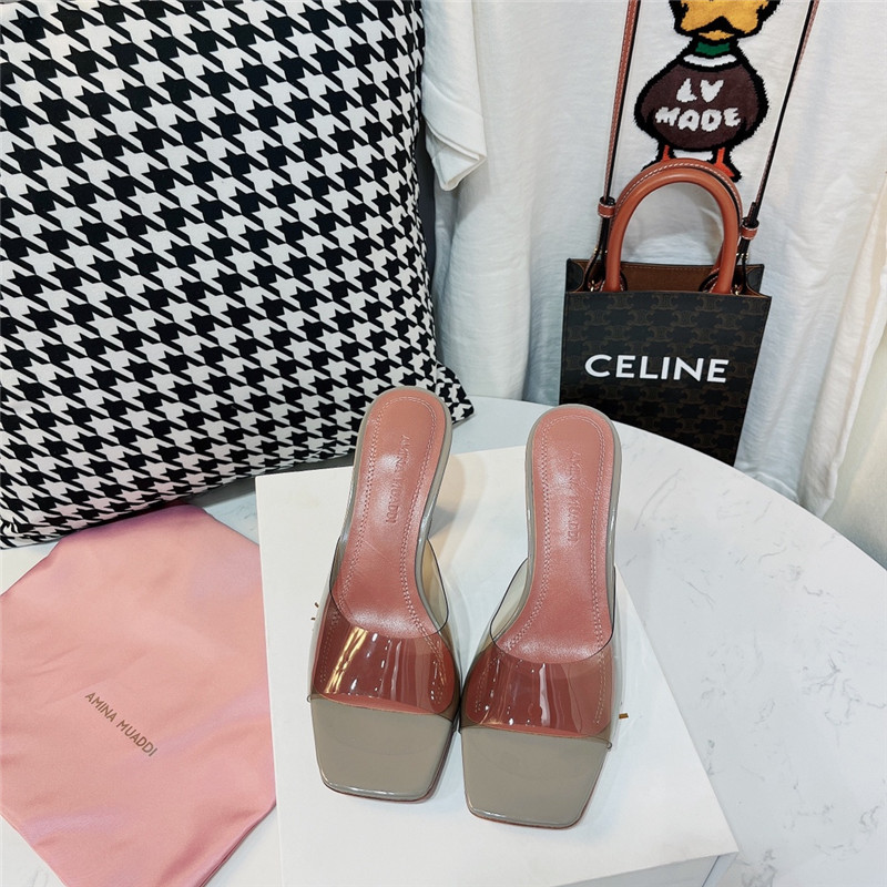 amina muaddi PVC heel pumps