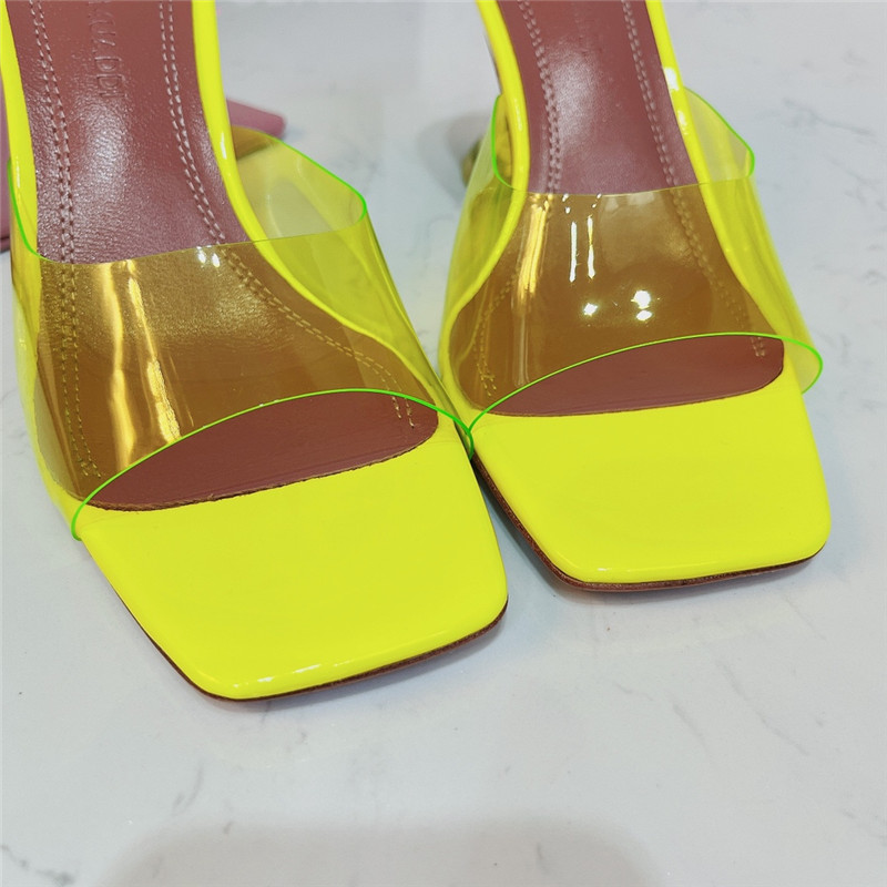 amina muaddi PVC heel pumps