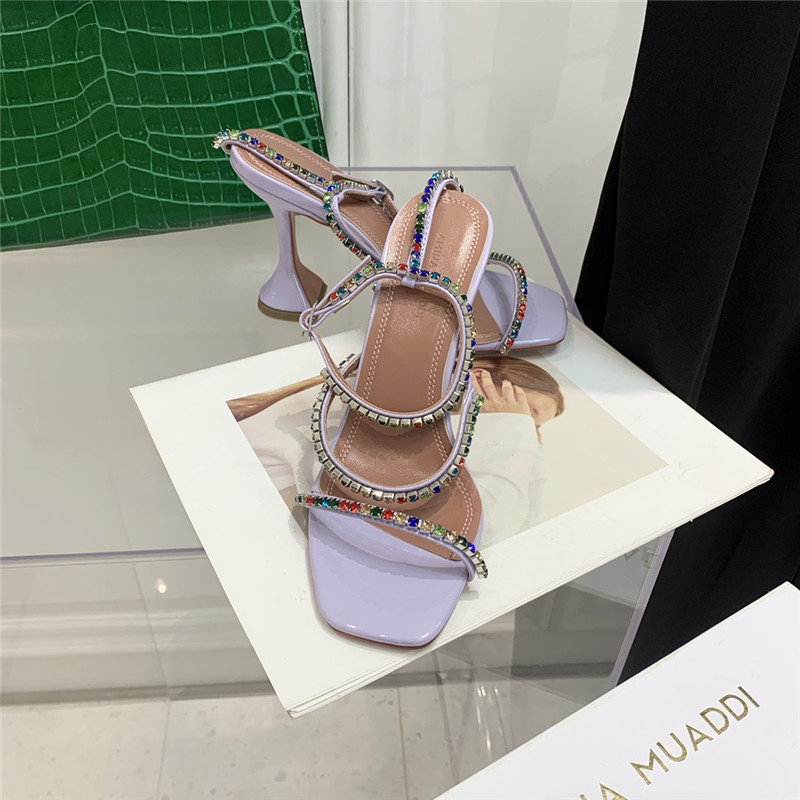 Amina Replica rhinestone heeled sandals