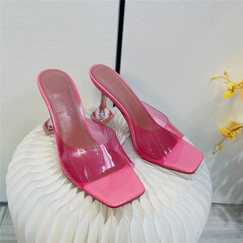 amina muaddi PVC heel pumps