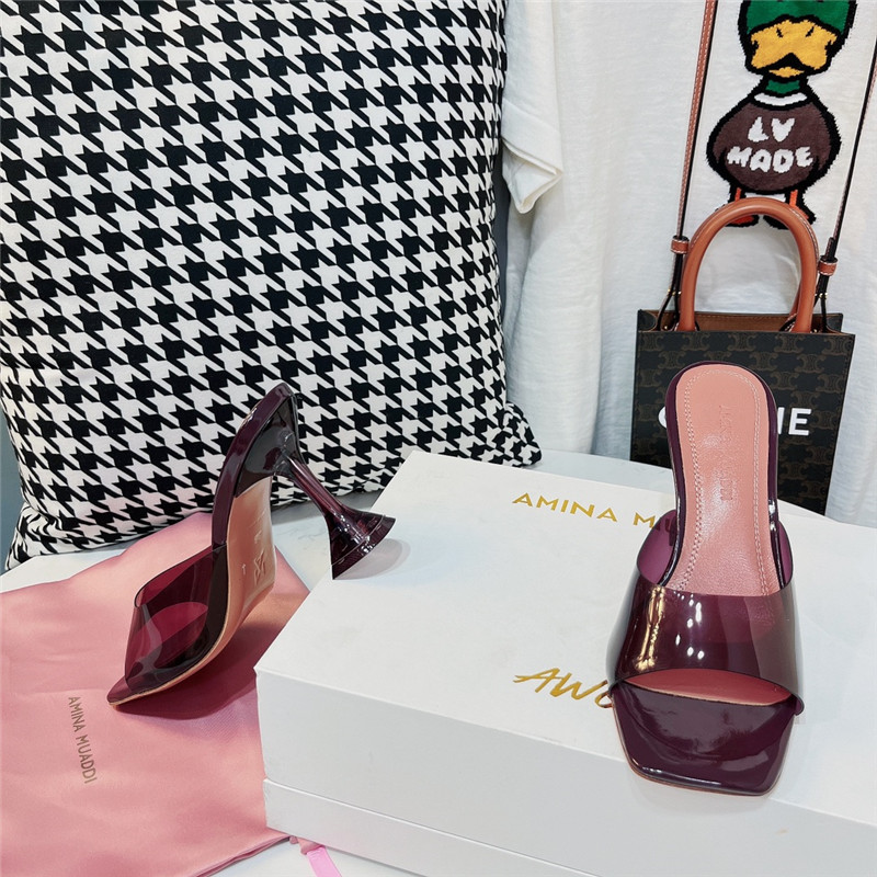 amina muaddi PVC heel pumps