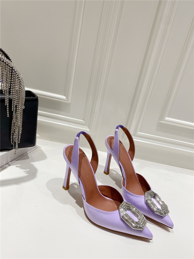 AMINA MUADDI high-end rhinestone original buckle pumps