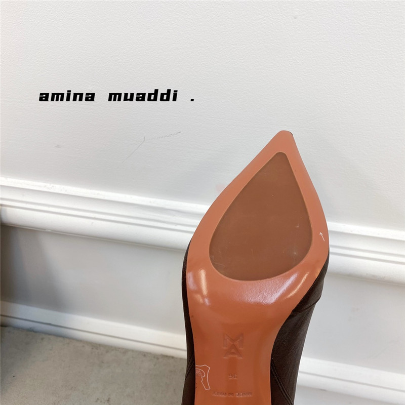 amina muaddi giorgia leather ankle boots