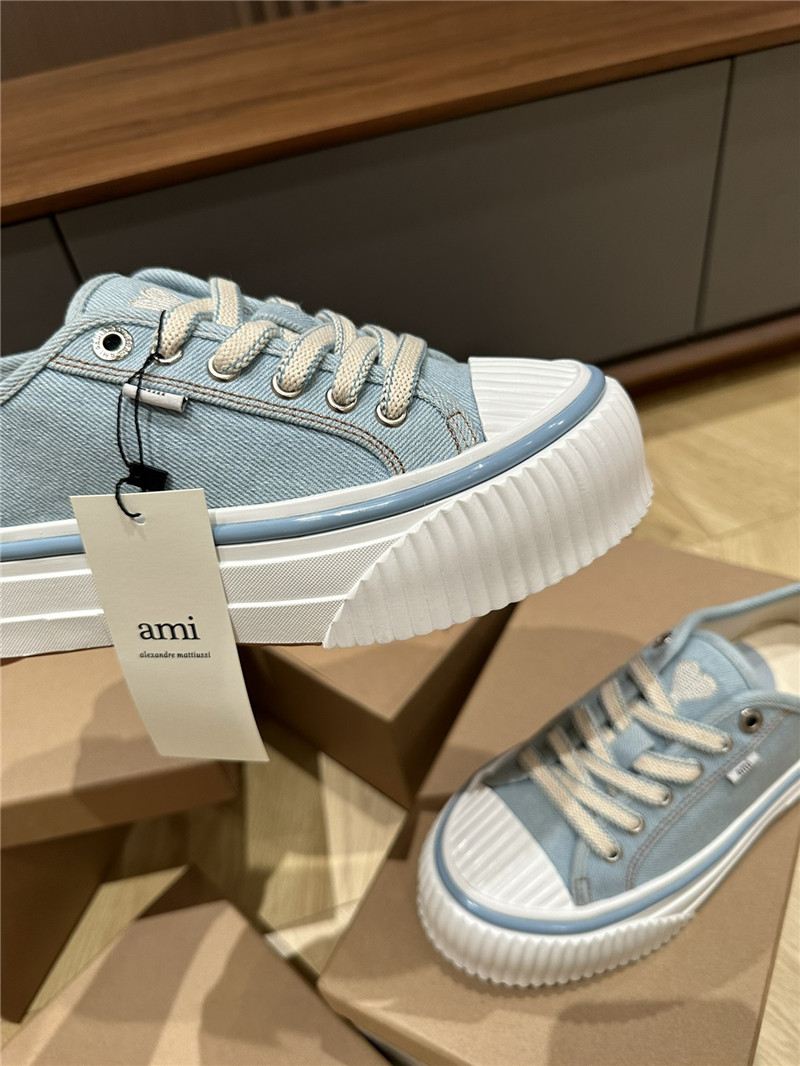 Amina Muaddi Denim Loafers