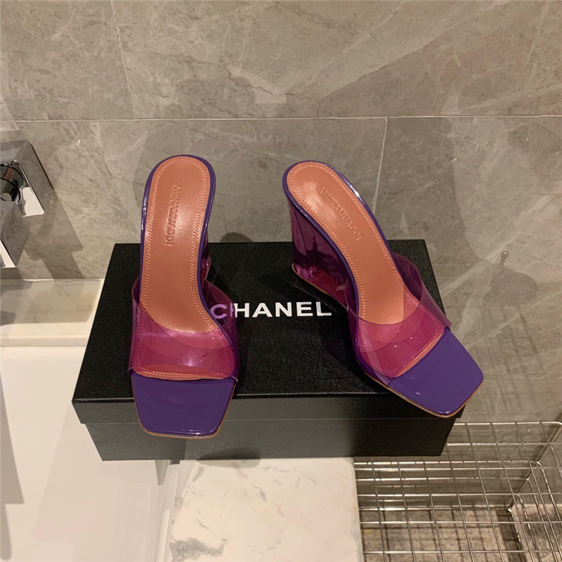 Amina Muaddi Dupes transparent bottom slippers