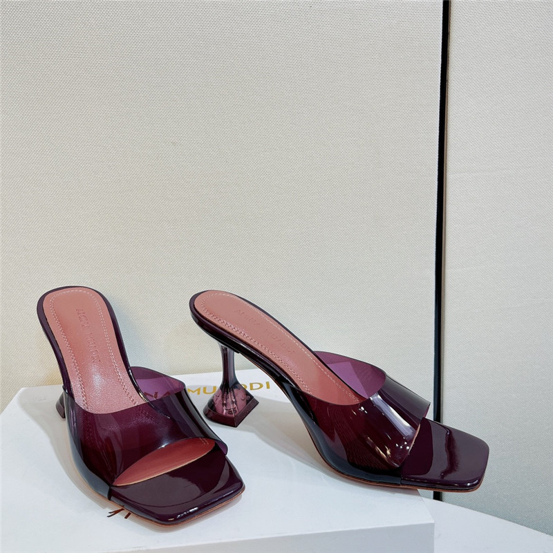 amina muaddi PVC heel pumps