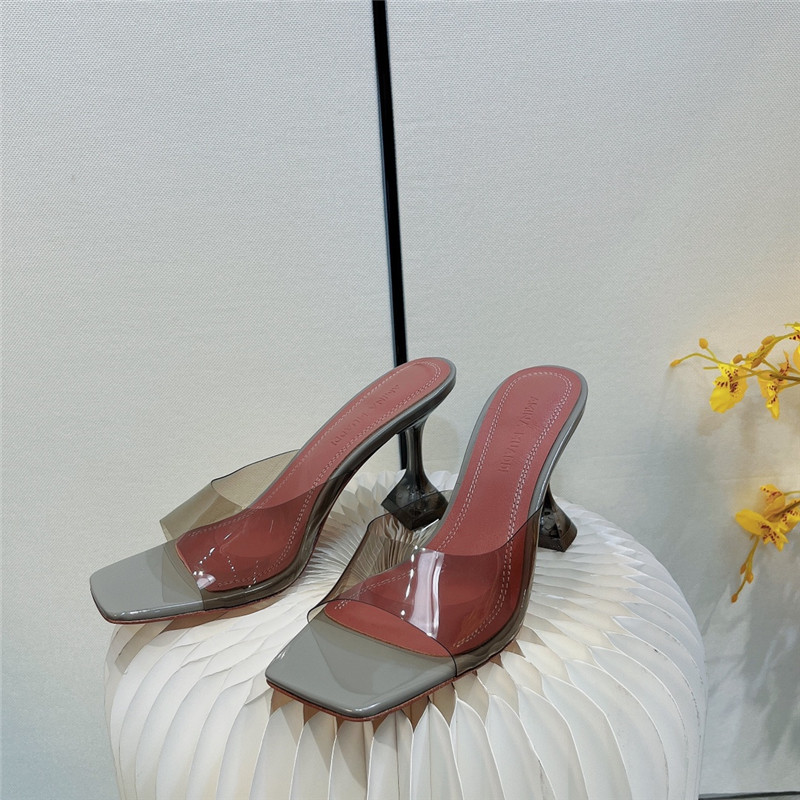 amina muaddi PVC heel pumps