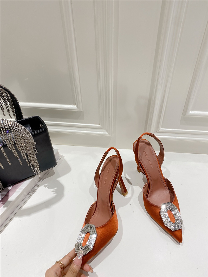 AMINA MUADDI high-end rhinestone original buckle pumps