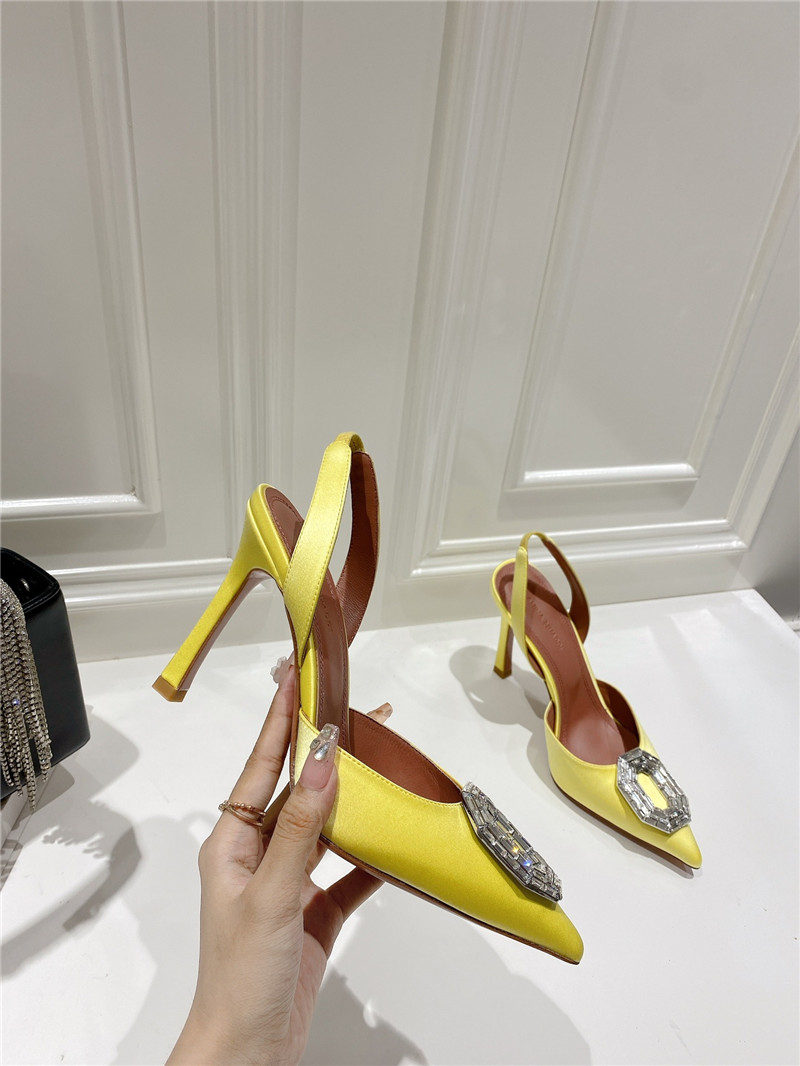 AMINA MUADDI high-end rhinestone original buckle pumps