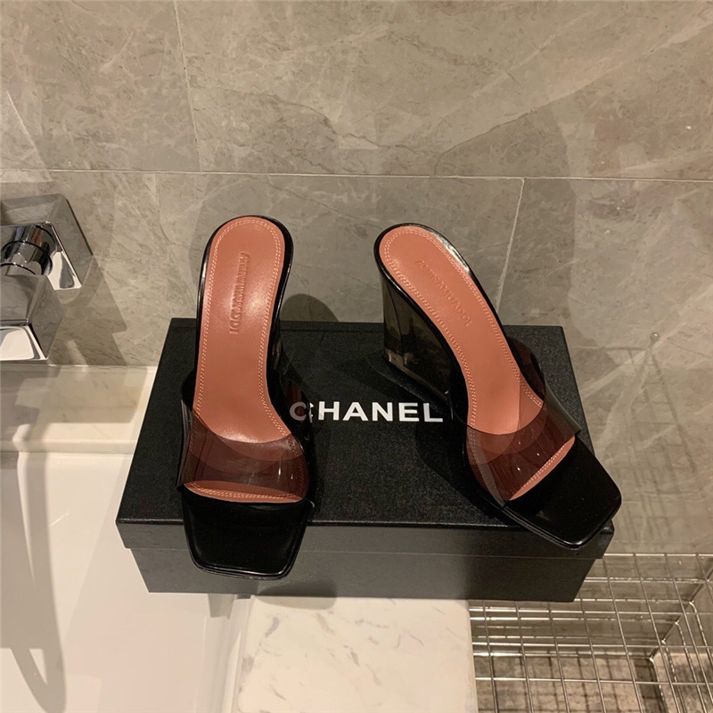 Amina Muaddi Dupes transparent bottom slippers