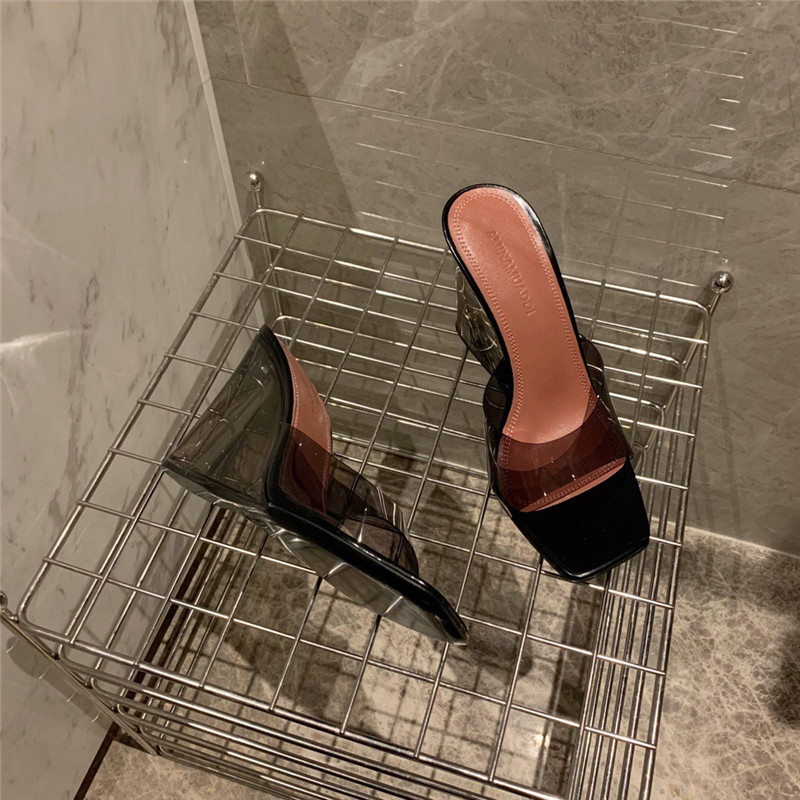 Amina Muaddi Dupes transparent bottom slippers