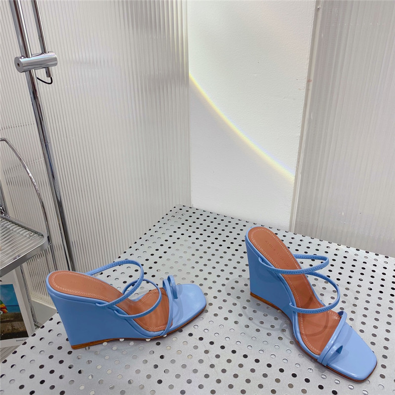 Amina Muaddi Dupes wedge slippers