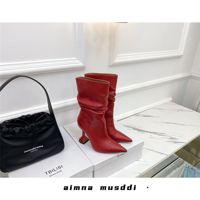 amina muaddi giorgia leather ankle boots