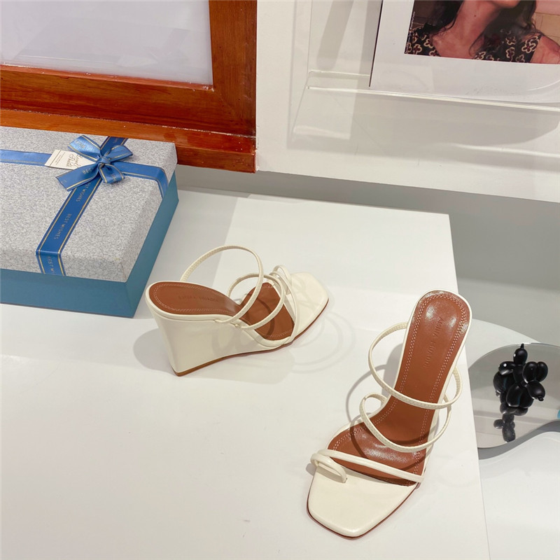 Amina Muaddi Dupes wedge slippers