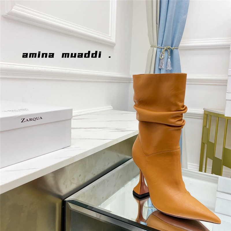 amina muaddi giorgia leather ankle boots