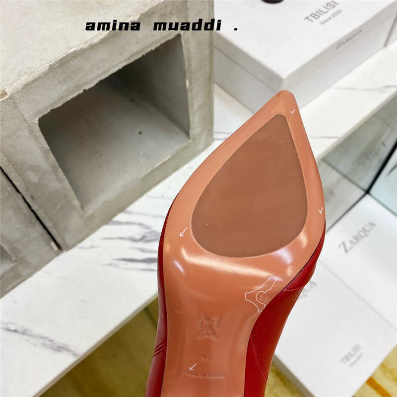 amina muaddi giorgia leather ankle boots